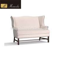 NS46 Leisure high back arm  upholstered  simple contemporary flair  black white pink settee for home or hotel furniture