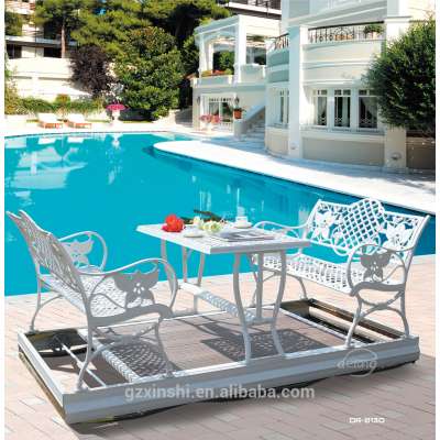 Derong white outdoor swing chair near the swimming pool for adults