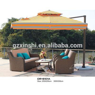 Adjustable height and angle Rome umbrella for outdoors in restaurant or coffee shop