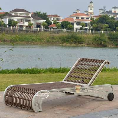 patio morden design garden set aluminum lounge chaise